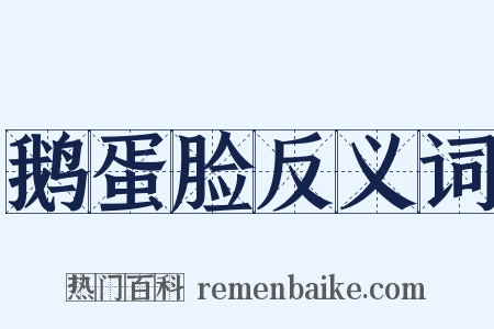 鹅蛋脸反义词是什么意思的图片